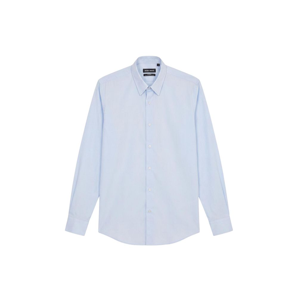 Blue Cotton Dress Shirt