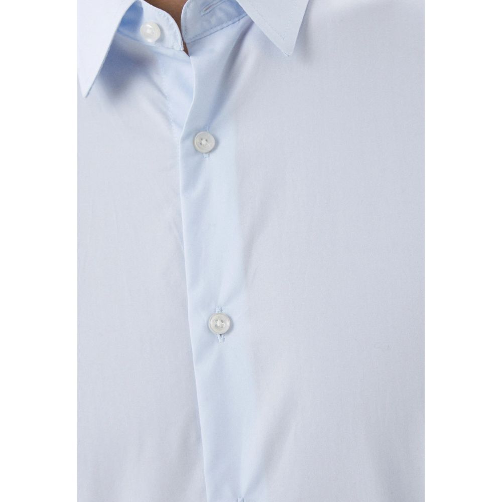 Blue Cotton Dress Shirt