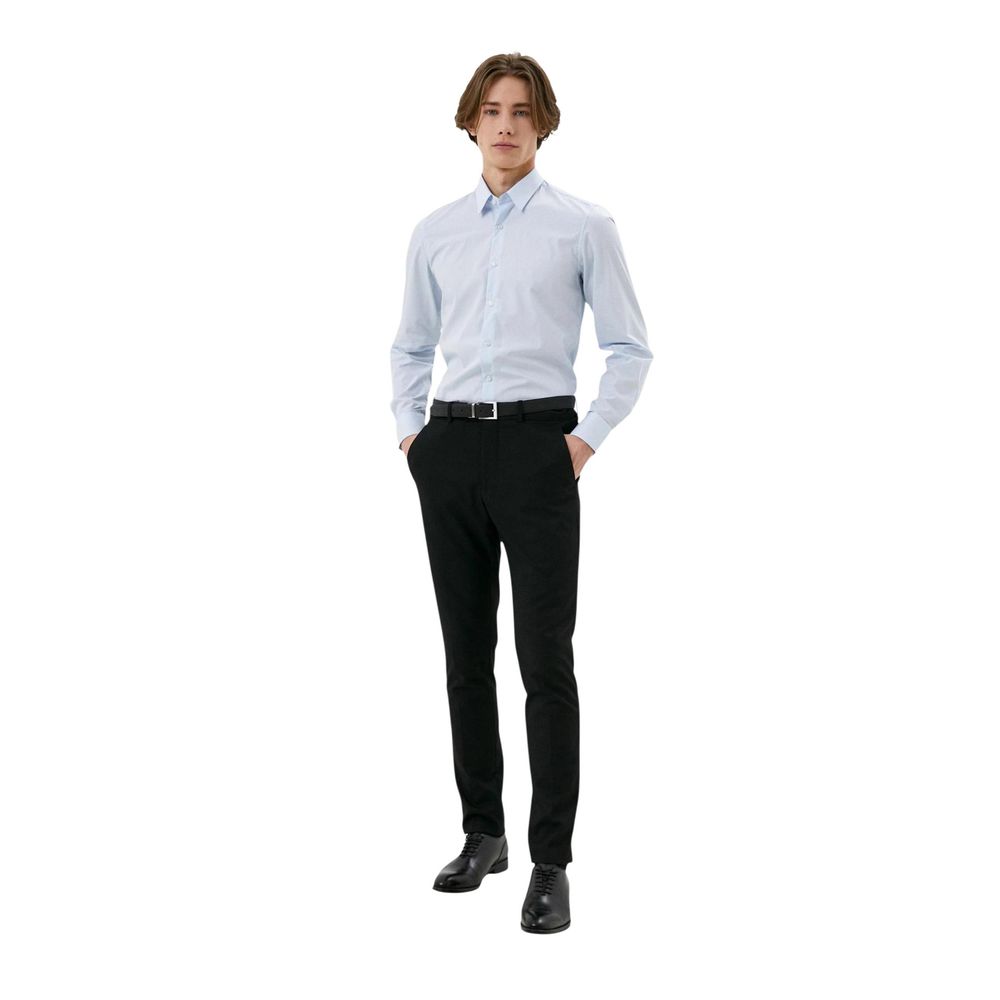 Blue Cotton Dress Shirt