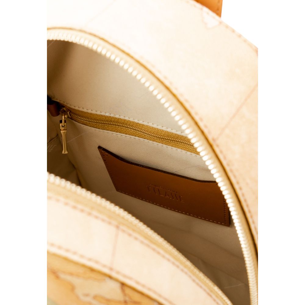 Beige Cotton Backpack
