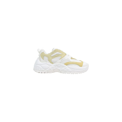 White Polyester Chunky Sneakers