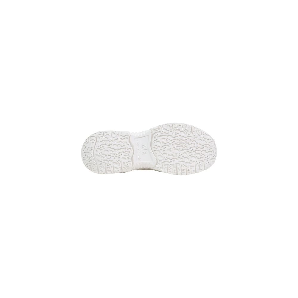White Polyester Chunky Sneakers