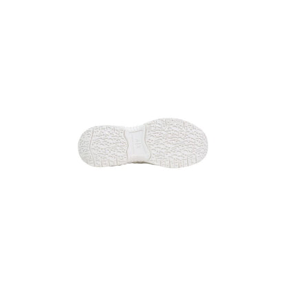 White Polyester Chunky Sneakers