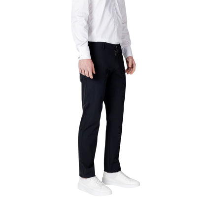 Black Cotton Casual Pants