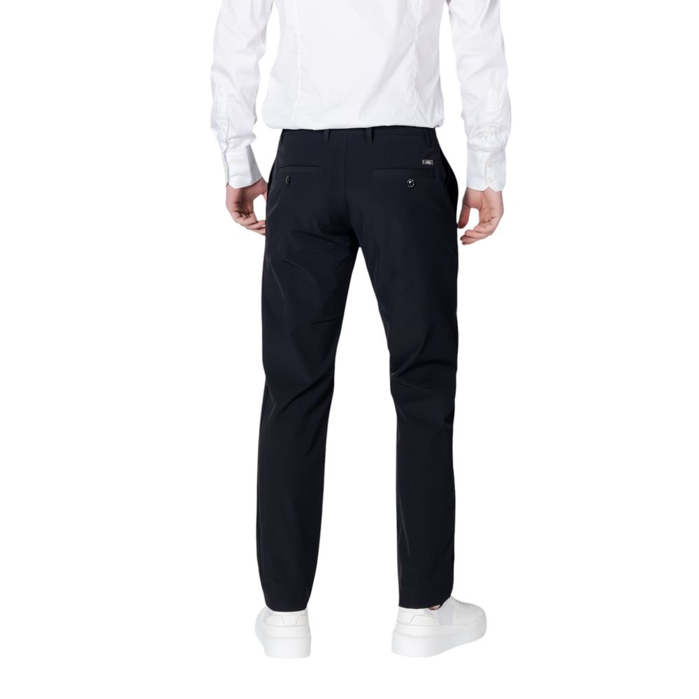 Black Cotton Casual Pants