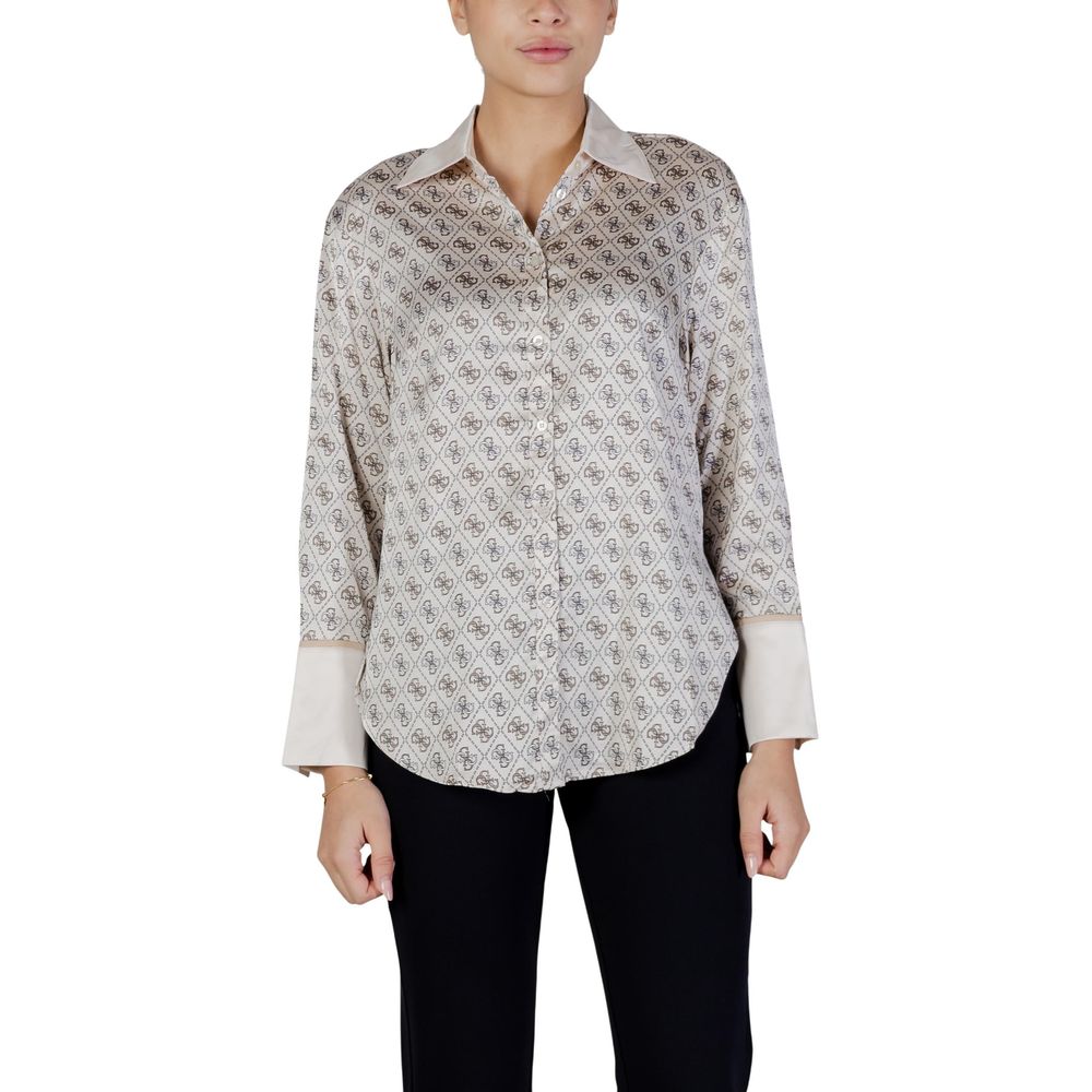 Beige Polyester Blouse