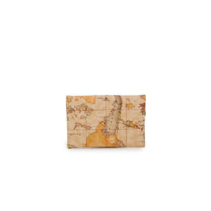 Beige Polyester Clutch Bag
