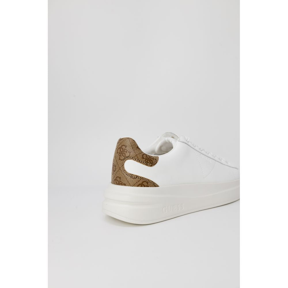 White Polyethylene Low Top Sneakers