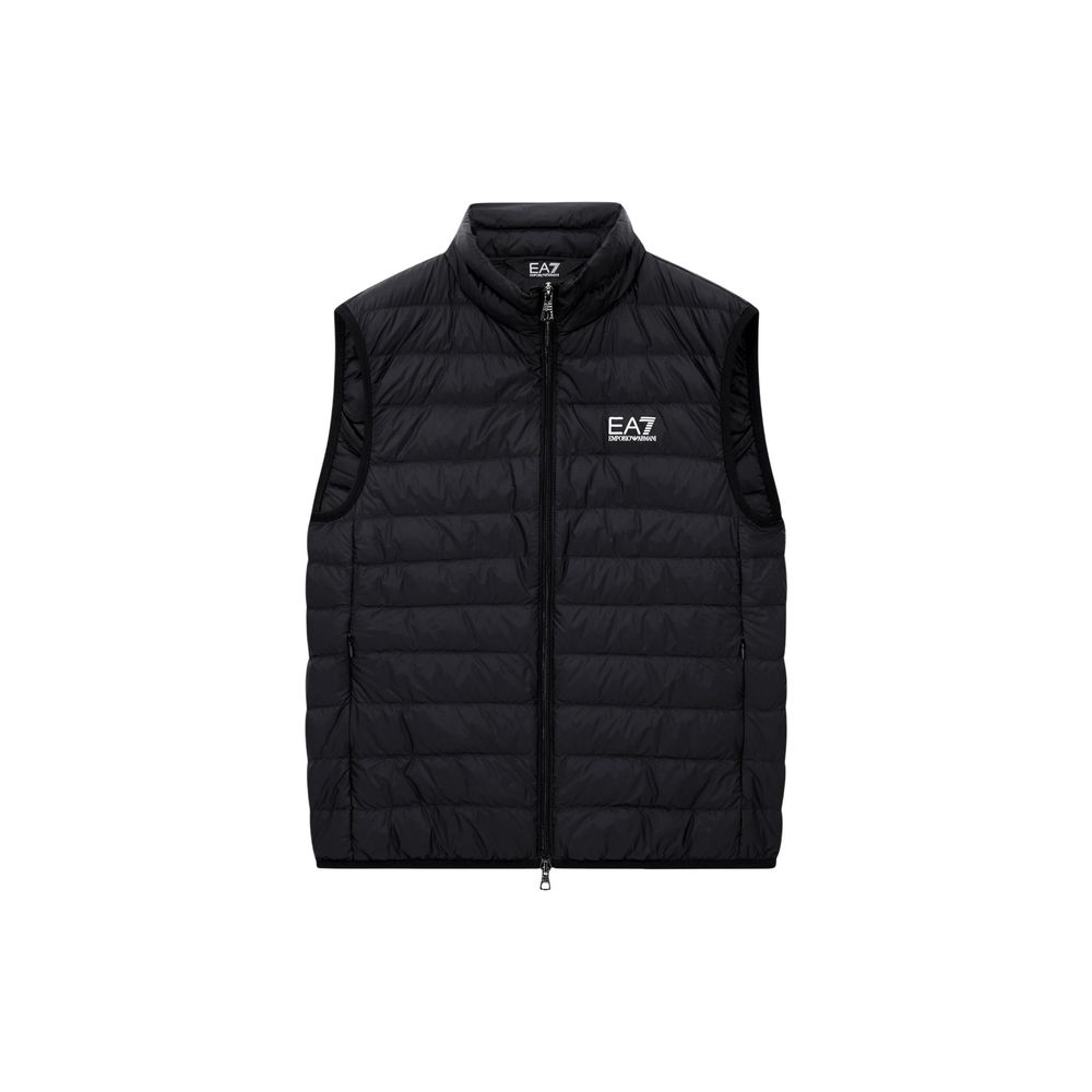 Black Polyamide Sleeveless Jacket