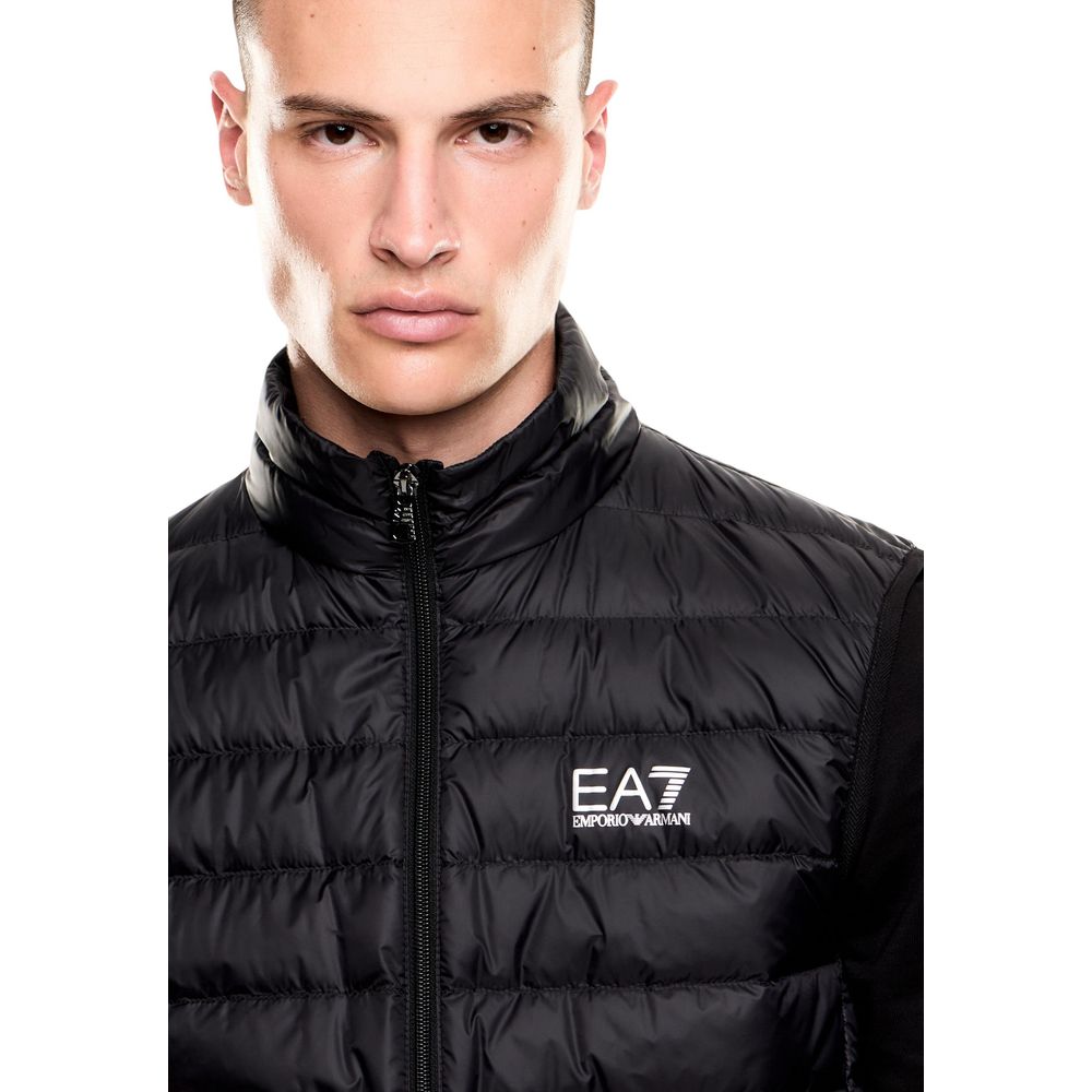 Black Polyamide Sleeveless Jacket