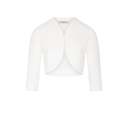 White Polyester Sleeveless Jacket