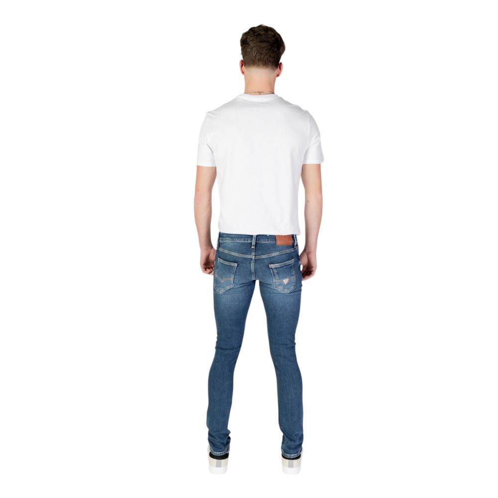 Blue Cotton Skinny Jeans