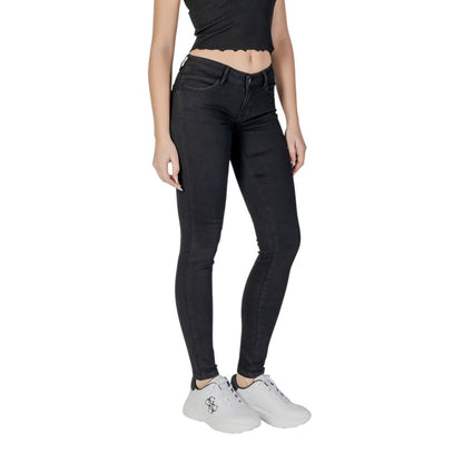 Black Cotton Skinny Jeans