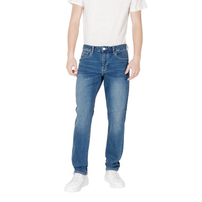 Blue Cotton Skinny Jeans