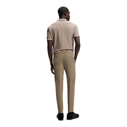 Beige Polyester Skinny Pants