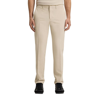 Beige Polyester Skinny Pants