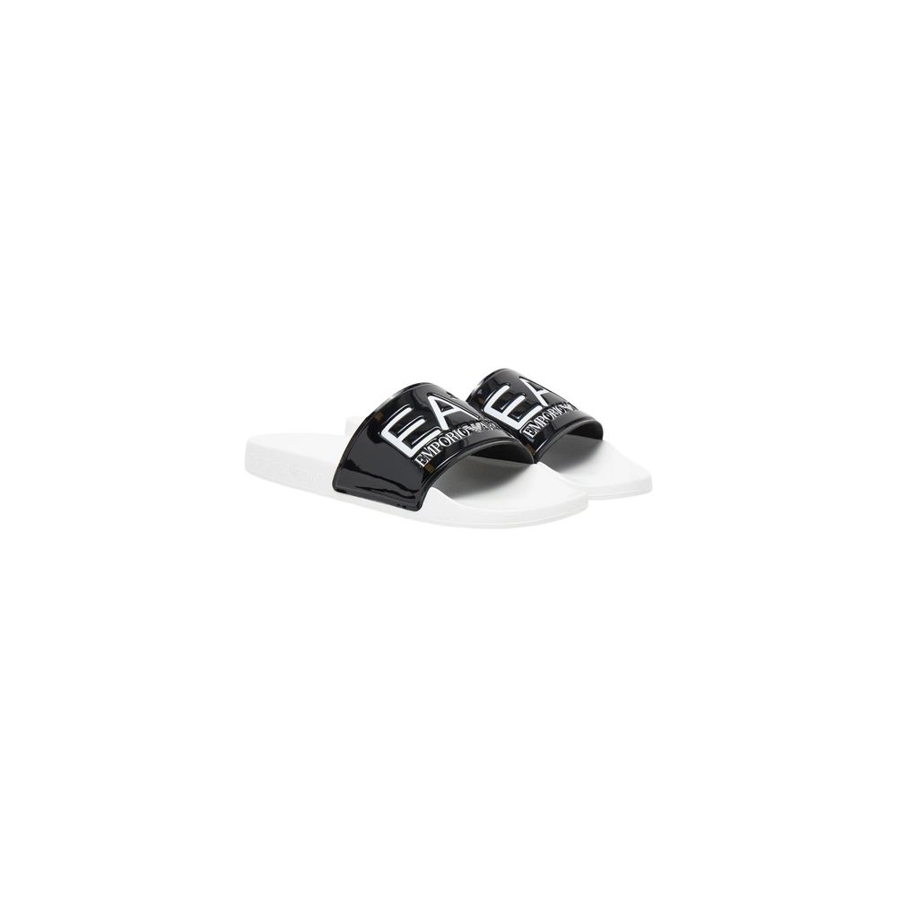 Black And White Pvc Slippers