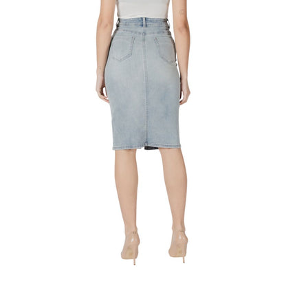 Blue Cotton Long Skirt