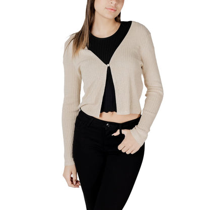 Gold Viscose Sleeveless Jacket
