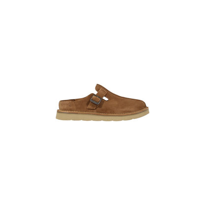 Beige Suede Leather Clogs