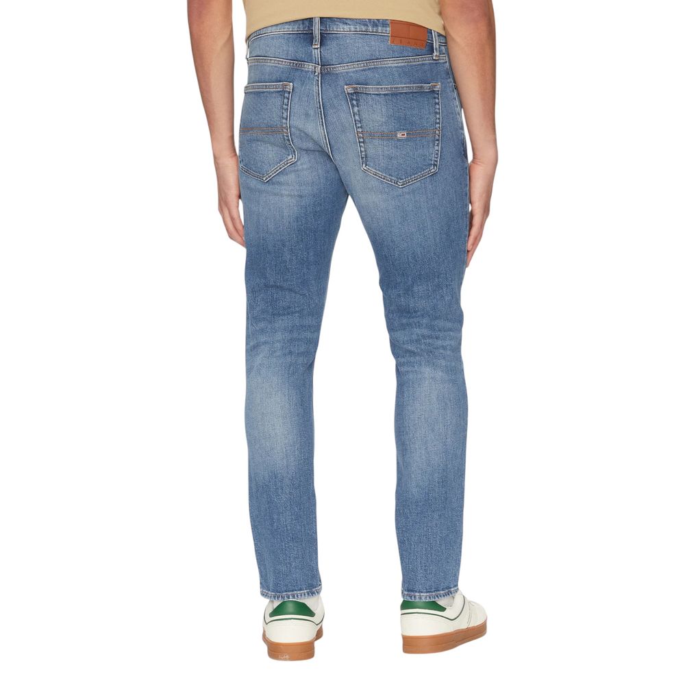 Blue Recycled Cotton Skinny Jeans