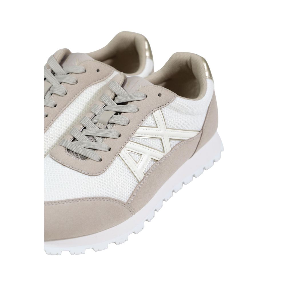 Beige Polyester Athletic Sneakers
