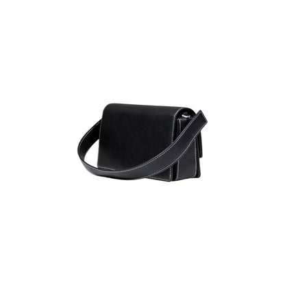 Black Artificial Leather Handbag