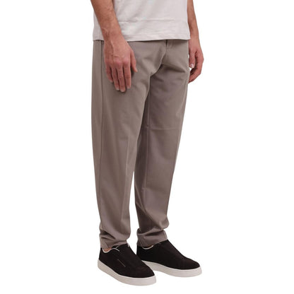 Beige Lyocell Casual Pants