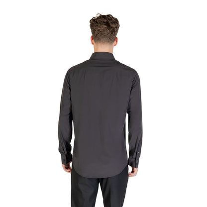 Black Elastane Dress Shirt