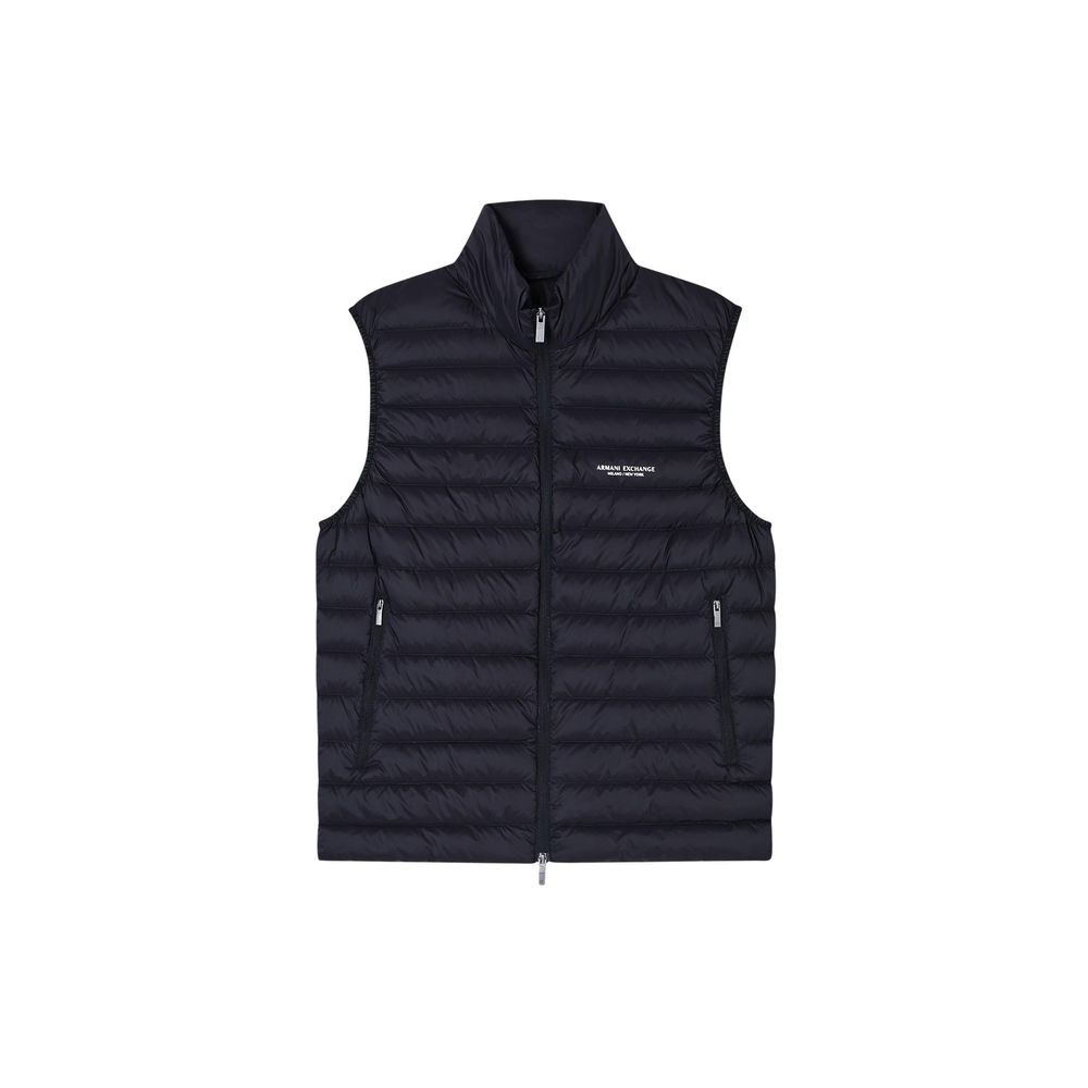 Black Polyamide Sleeveless Jacket