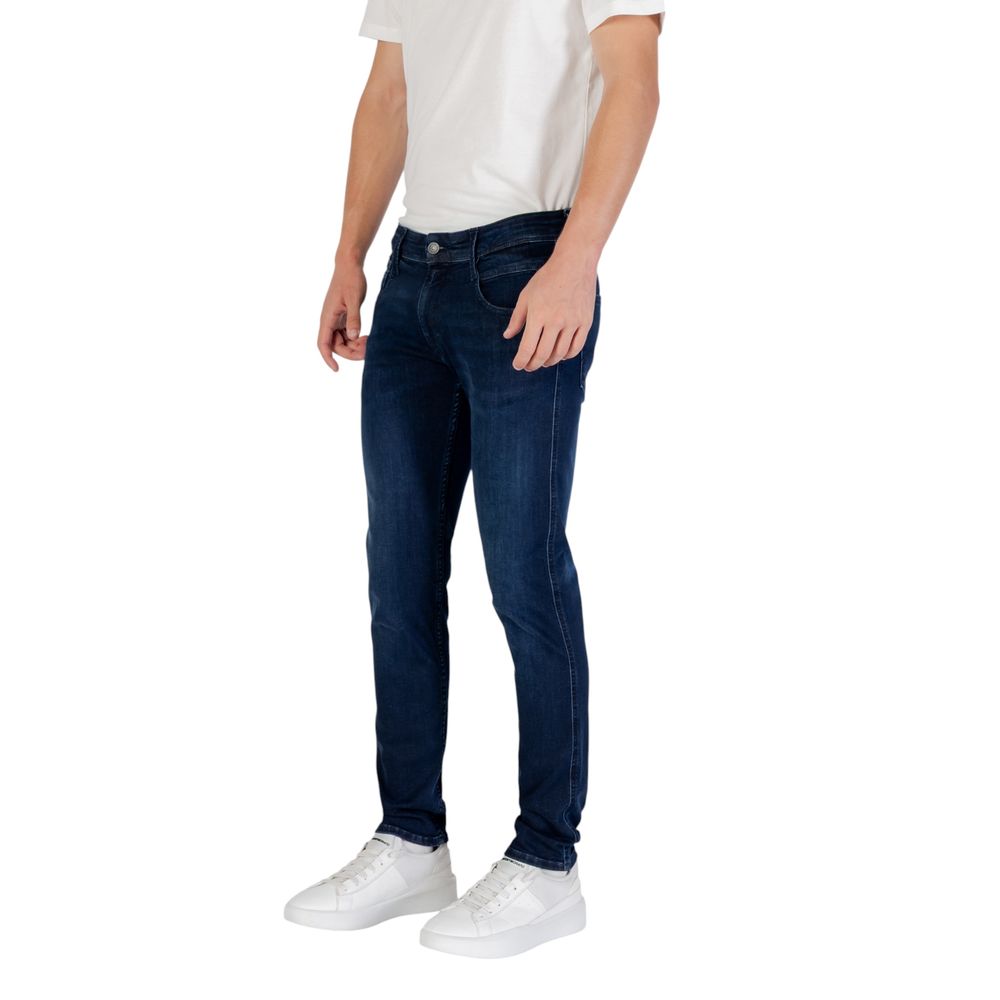 Blue Cotton Skinny Jeans