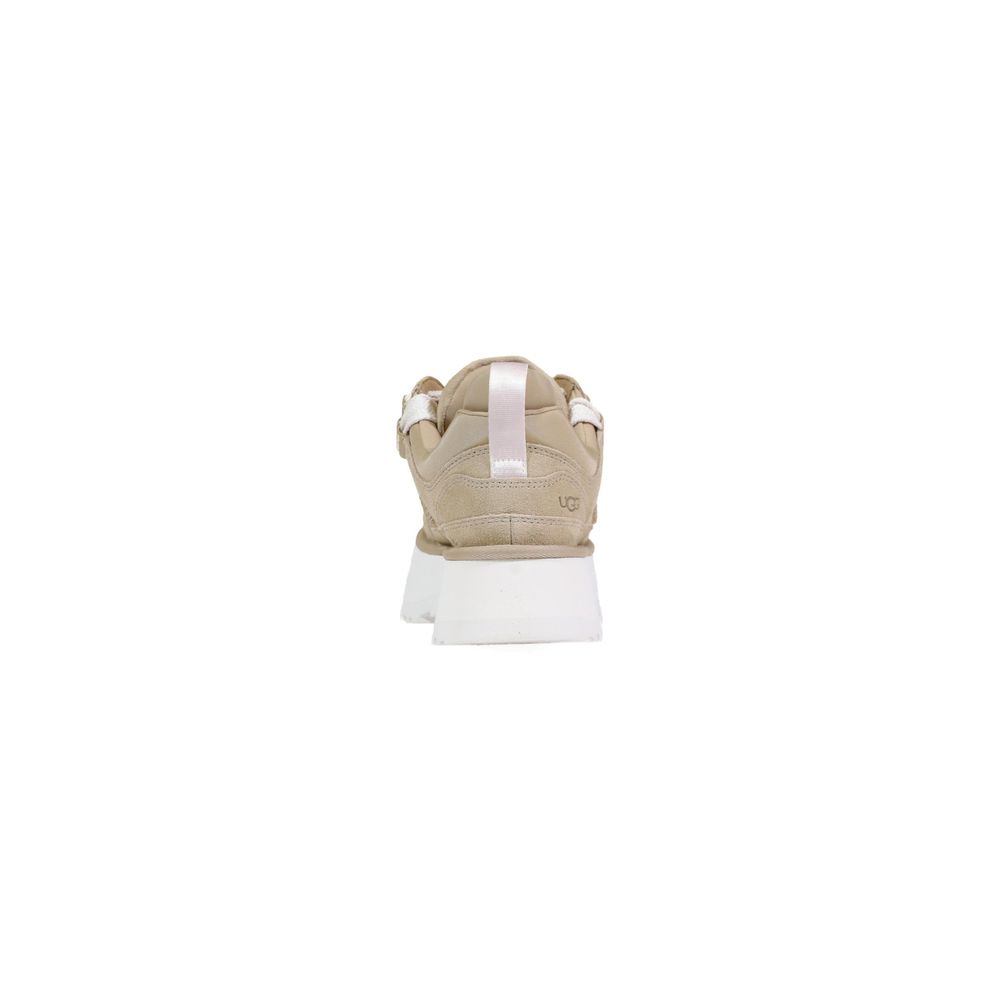 Beige Leather Ankle Boots