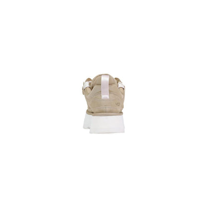Beige Leather Ankle Boots
