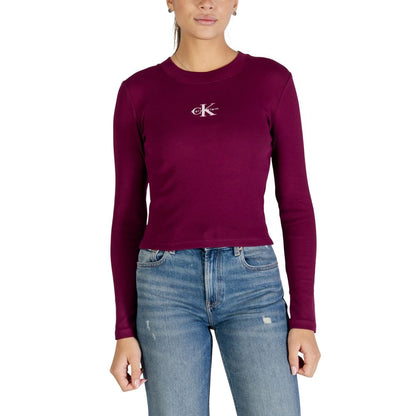 Bordeaux Cotton Long Sleeve T-Shirt