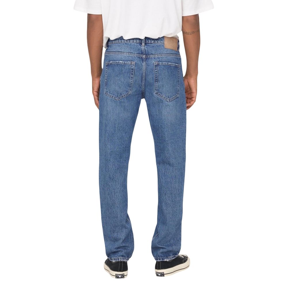 Blue Cotton Relaxed Fit Jeans