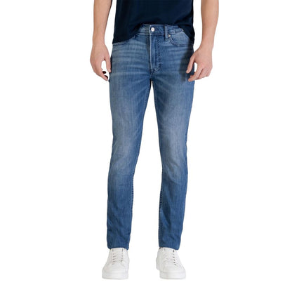 Blue Cotton Skinny Jeans