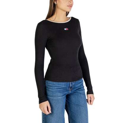 Black Recycled Cotton Long Sleeve T-Shirt