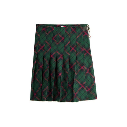 Bicolor Cotton Mini Skirt