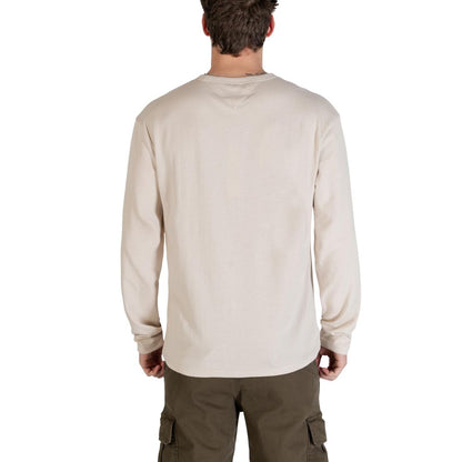 Beige Recycled Cotton Long Sleeve T-Shirt