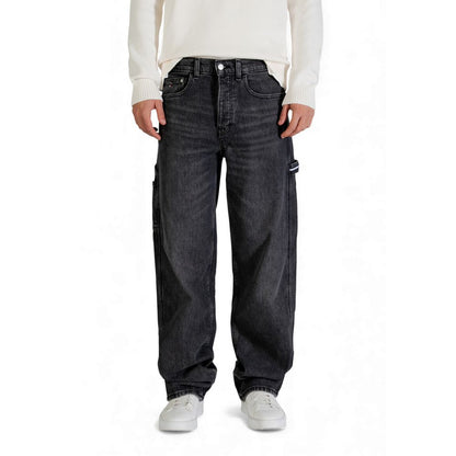 Black Recycled Cotton Relaxed Fit Jeans