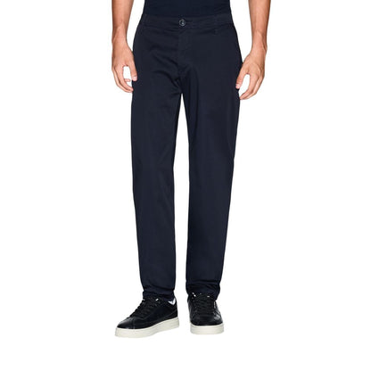 Blue Cotton Skinny Pants