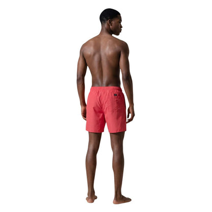 Orange Polyester Swim Shorts