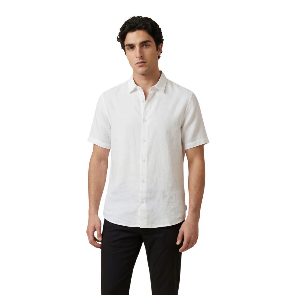 White Linen Shortsleeve Shirt