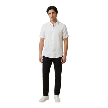 White Linen Shortsleeve Shirt