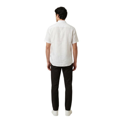 White Linen Shortsleeve Shirt
