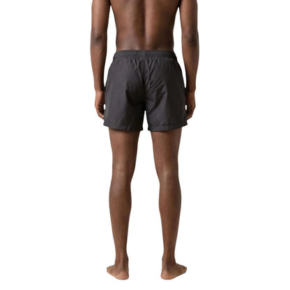 Black Polyester Swim Shorts