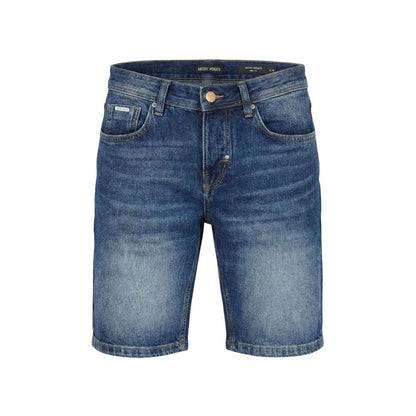 Blue Cotton Bermuda Shorts
