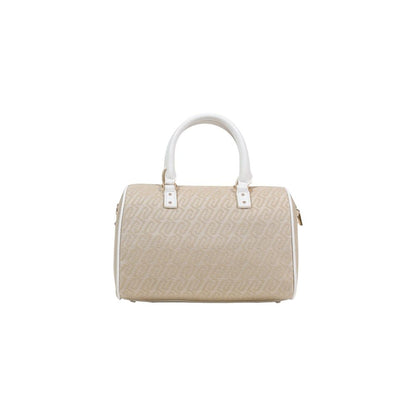 Beige Polyester Handbag