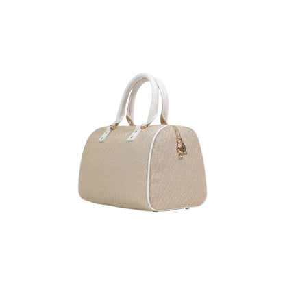 Beige Polyester Handbag