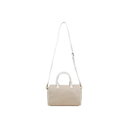 Beige Polyester Handbag